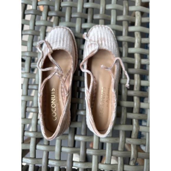 NEW Coconuts by‎ Matisse Gerry Ballet Flats Velvet Tan Ribbon Tie Size 7 - Picture 9 of 10